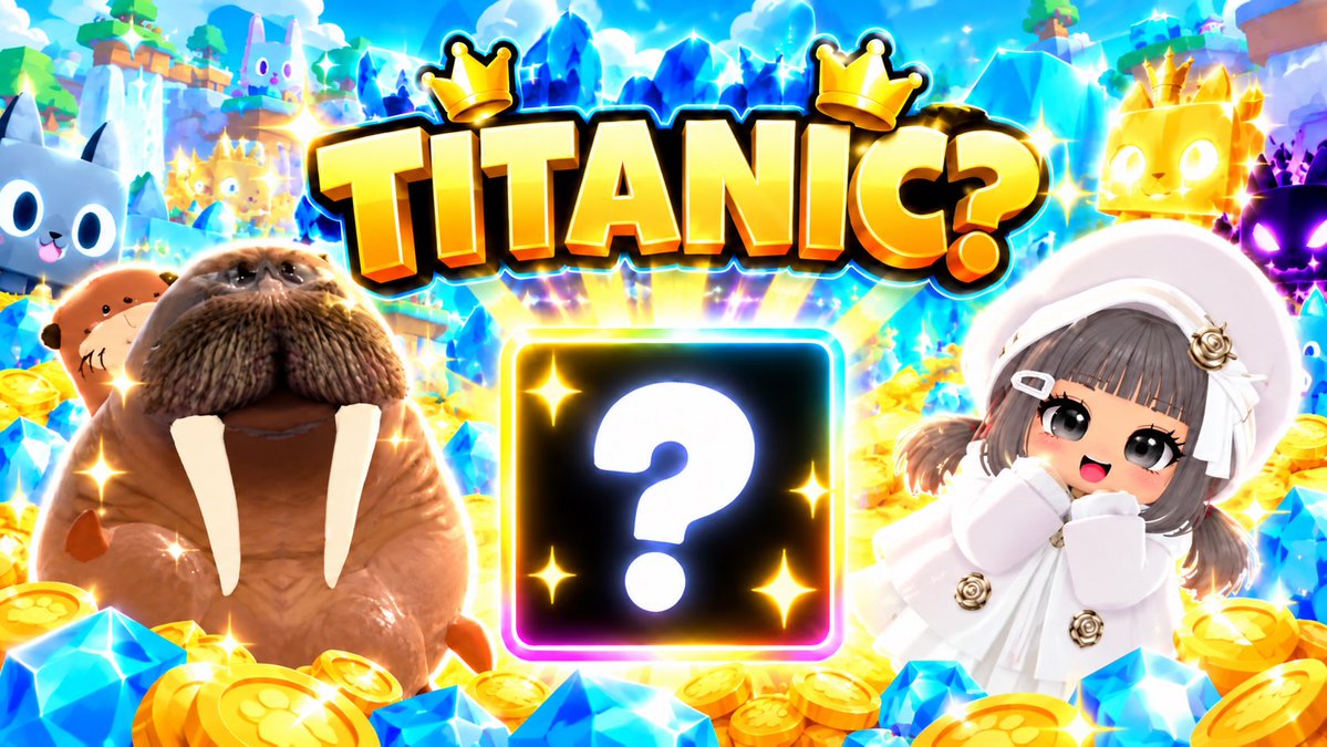 mikolicious87's tweet photo. 🎁TIME FOR A GIVEAWAY🎁

Random Titanic to giveaway to one(1) winner. 

➡️Follow me @mikolicious87 &amp; @fpsmattyb 
➡️like 🩷 &amp; retweet ♻️
➡️write ur user 
➡️sub to https://t.co/VerC6f25sq 
➡️tag few friends (optional)

End in 3 days! Good luck everyone 🍀🍀#ps99 #ps99giveaway https://t.co/R7j0zsCeBY