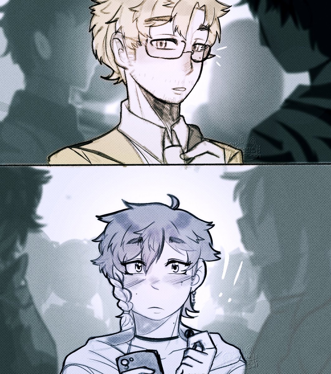 ActuallyN3mu's tweet photo. Yumetober Day 2: Exchanging Looks in a Crowd 🦊🦝

I stood frozen, the world around me vanished completely, and only you existed.. that look so familiar.. so full of promise 🔽

#ElisYumetober2026 #Artspace https://t.co/GPWIKpOFq2