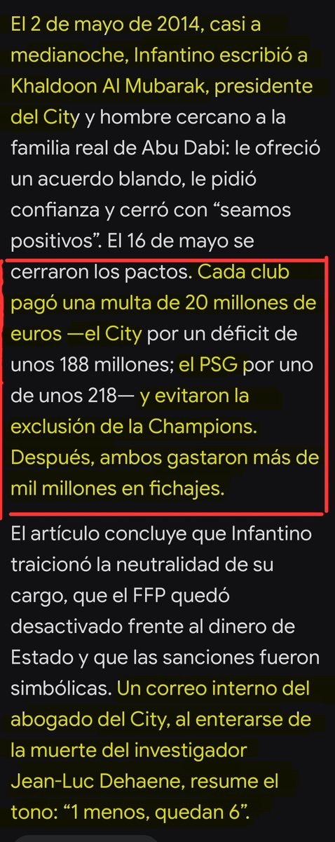 MikaRM26's tweet photo. ‼️ Leed esto. Leed lo que destapa Rui Pinto (Football Leaks).
Leed contra qué ha tenido que luchar el Real Madrid todos estos años. TREMENDO.

A ver cómo nos venden ahora lo de #FootballForTheFans y que las normas son iguales para todos... ¡Qué estafa!

«El 16 de mayo se cerraron los pactos.
Cada club pagó una multa de 20 millones de euros – el City por un déficit de unos 188 millones; el PSG por uno de unos 218 – y evitaron la exclusión de la Champions. Después, ambos gastaron más de mil millones en fichajes.»