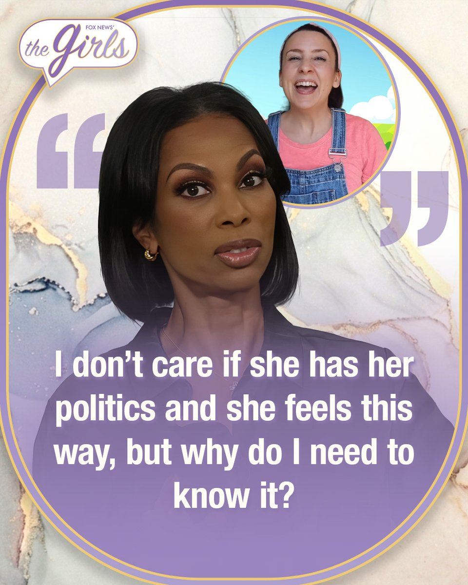 TheGirlsFNC's tweet photo. “I don’t care if she has her politics and she feels this way... but why do I need to know it?”

The Girls debate whether children’s entertainers should keep politics out of the conversation. 🤔 https://t.co/Oo3s3PCsRF