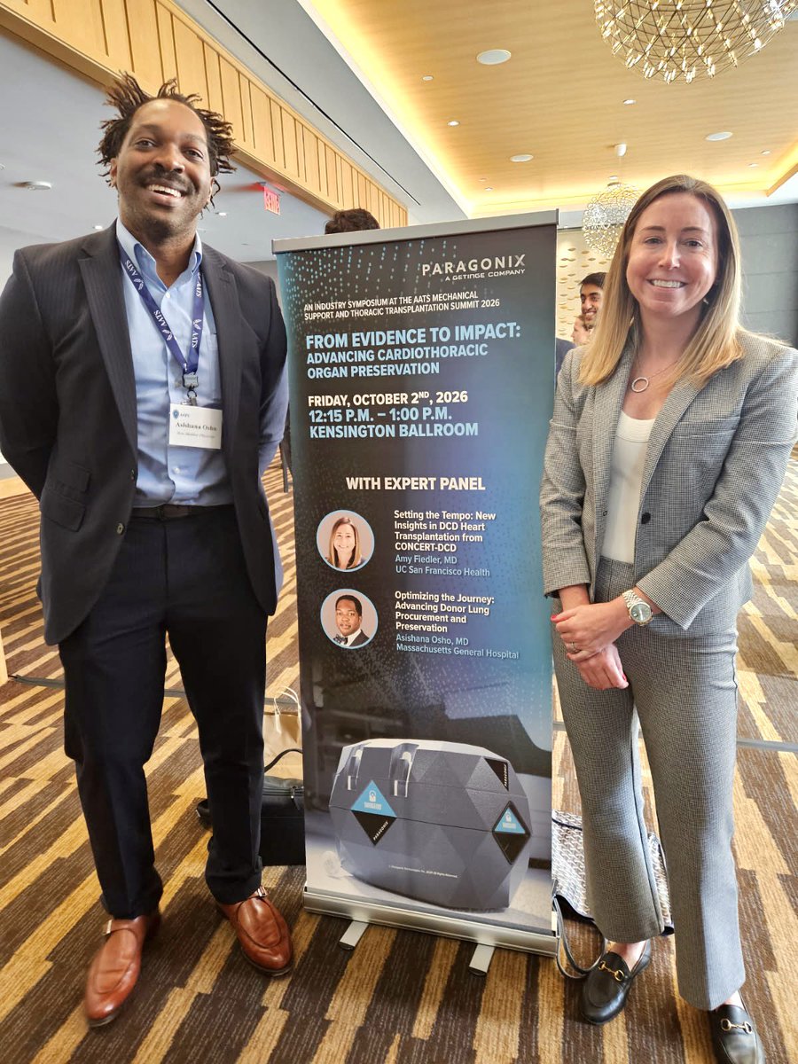 FiedlerAmy's tweet photo. Had a lot of fun talking all things heart and lung 🫀🫁 transplant and the impact of @ParagonixSherpa on our incredible heart transplant program @UCSFHospitals @UCSFSurgery today @AATSHQ MCS / Transplant Summit!
cc: @AsishanaOsho https://t.co/3FNaCveoc9