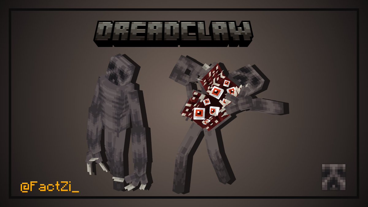 FactZi_'s tweet photo. Day 2 of Horror Month!
Today I'd like to introduce you to DreadClaw 👁️ 
#blockbench #minecraft #halloween #mod #addon https://t.co/qOwFVas6uo