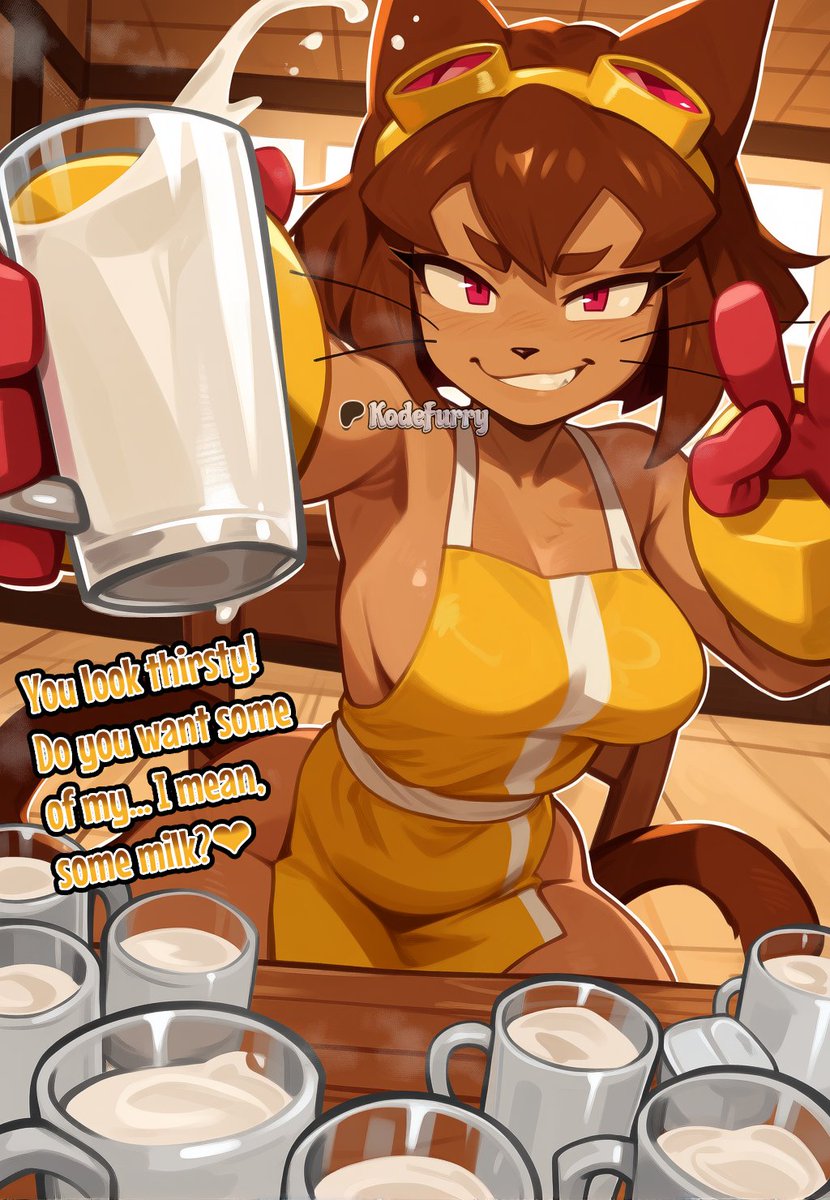 KodeFurrySFW's tweet photo. Would you be willing to drink the milk that Kit Bodega is offering you? https://t.co/956f53AtGq