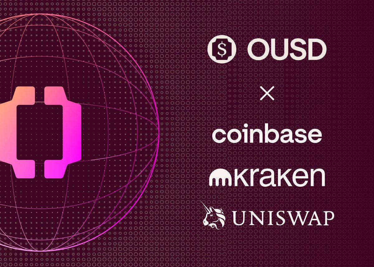 openstandard's tweet photo. $OUSD is now listed on @Coinbase, @Krakenfx, and @Uniswap. https://t.co/A5Ix47CXA0