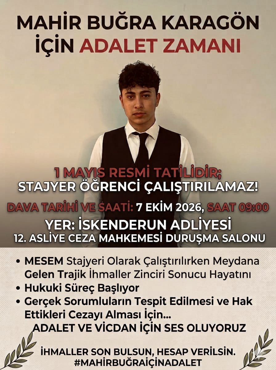 Akenginersin's tweet photo. Gencecik bir hayat,
Kocaman hayaller...
Sona ermesin.
Hayatta kalınca öğrenci,
Vefat edince işçi.
Çalışan gençler
Sorumsuz sorumlular için;
Mahir Karagön için adalet zamanı
7 ekim 09:00
İskenderun adliyesi 12.asliye ceza mahkemesi
@KaragonSer33297
#StajÇıraklıkSgkBaşlangıcıOlsun https://t.co/OtKadX7hyn
