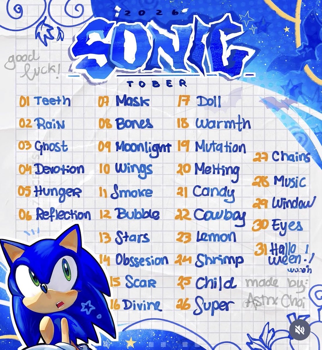 RoboBugzz's tweet photo. Sonictober 2026 made by @astrxchoi https://t.co/ydQ7ejKII8