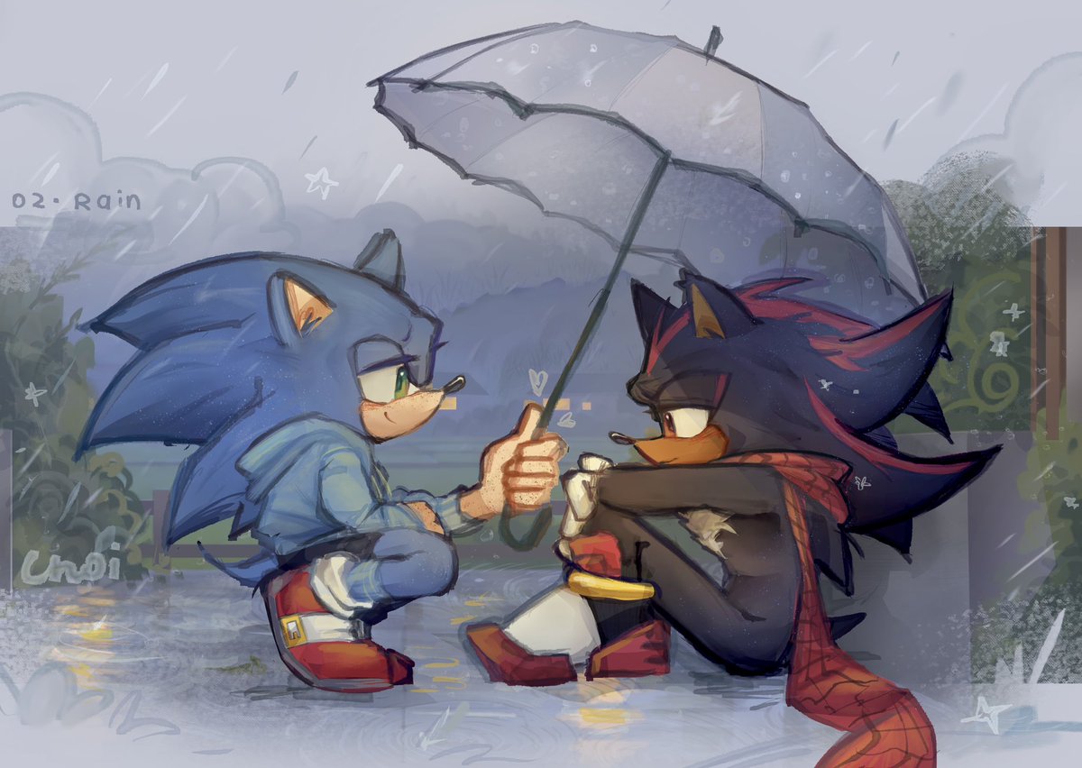 astrxchoi's tweet photo. DAY 2 of #sonictober2026 🌧️
Today we gay, because I needed to show how I felt today, and they’re my favorite way to express those emotions 💕 
#sonadow https://t.co/k8yO3xcgJq