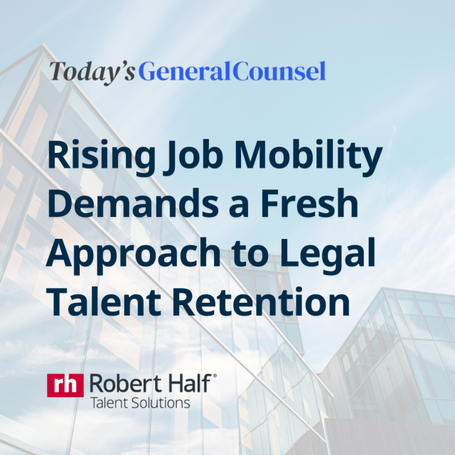 VedranaSS's tweet photo. Top legal talent may be more willing to make a move than you think. @RobertHalf research found 40% of legal professionals plan to seek a new role in the second half of this year. In @TodaysGC, Jamy Sullivan shares strategies to strengthen retention. https://t.co/m4MZUY2aeO https://t.co/RHxiaM9j9p