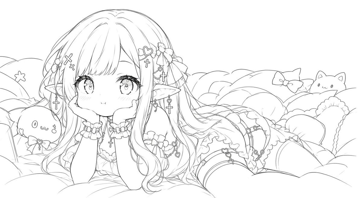 AkiIzayoipted's tweet photo. Just a sketch… still made me smile  
 Line art only, still stealing hearts
#ENvtuber #Vtuberㅤ #VTubercommunity https://t.co/bmMuDHzX60