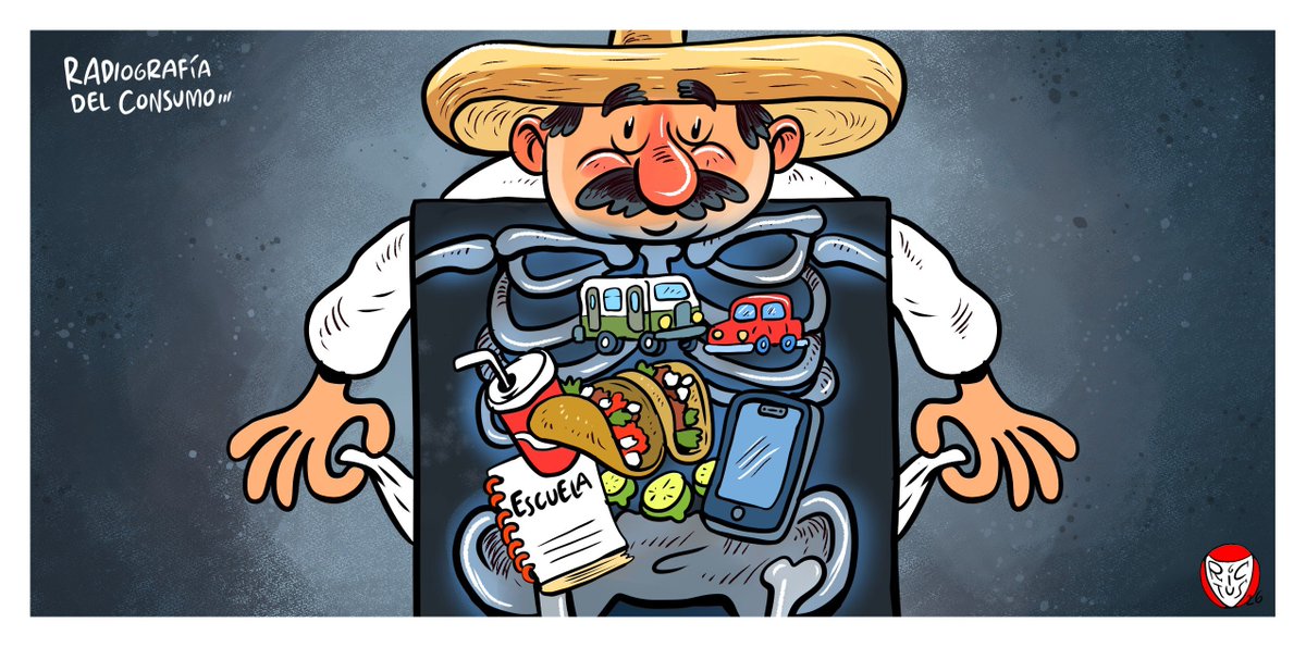 monerorictus's tweet photo. "Radiografía del consumo". Cartón publicado en @ElFinanciero_Mx https://t.co/QkqcHs9dUX