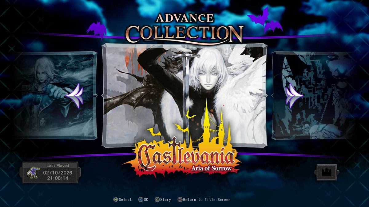 The__Goomba's tweet photo. Decided to start my Castlevania journey here because it and its DS sequel interested me most. 
I mean it’s set in the far distant future of 2035 😲 https://t.co/vGTLrvfj0g