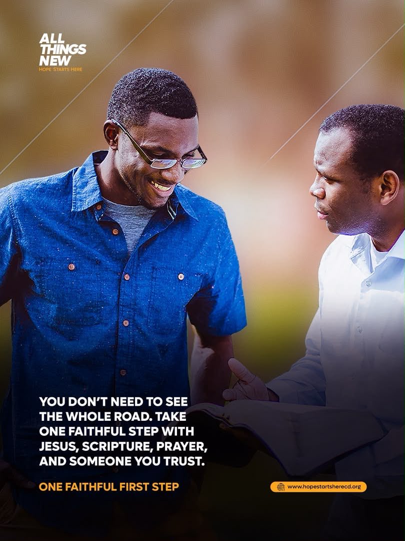 SDAKANYANYA84's tweet photo. You don’t have to see the whole road to move forward. Sometimes faith begins with just one step—toward Jesus, Scripture, prayer, and someone you trust.

> Don’t wait until you have all the answers. Take the next faithful step.

✨ *Your journey can begin today. https://t.co/xUe2gpEZoU