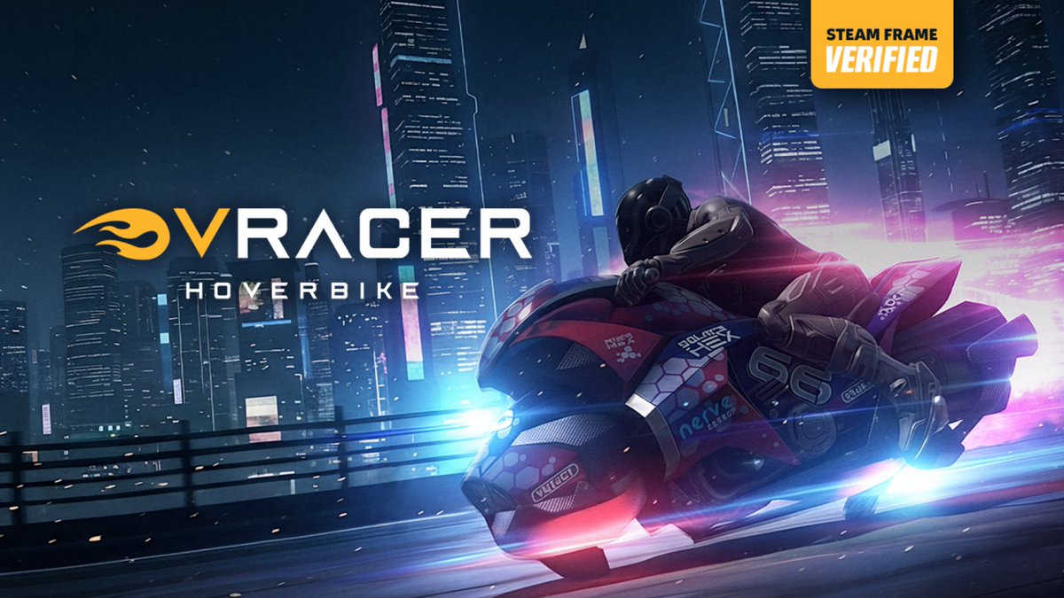 VRacerHoverbike's tweet photo. VRacer Hoverbike is now Steam Frame Verified. ✅

Hit the track, chase your best time, and keep climbing the leaderboard.

Join the race today. https://t.co/PVqj4wbKr2