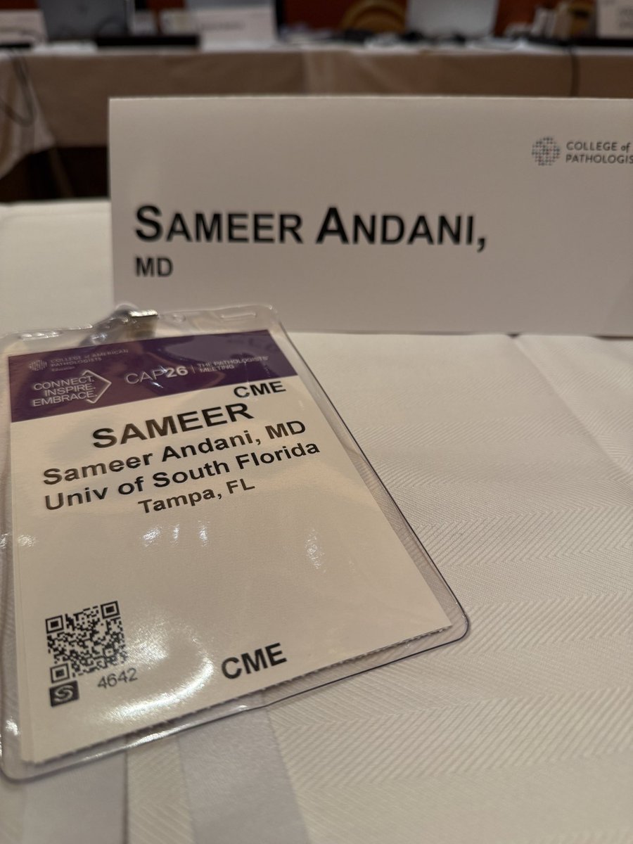 SameerAndani's tweet photo. Participating as a junior member of the ITLC has been one of the most rewarding aspects of my professional career, so grateful to be at #CAP26! Thank you @USFpathology &amp; @Pathologists (especially @NRiddleMD &amp; @Sara_Jiang!!) https://t.co/yLVBkl1Fxb