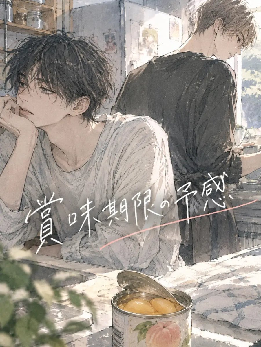 WriterLuminous's tweet photo. 「なぁ、佐和。これまだ置いてたんだ」 
「あぁ……」
 「これ、三年前のじゃん。ここに引っ越してきた日の」

あぁ、これだ。 　
たぶんこれが、終わりの合図だ。

賞味期限　2026.05.12

シンクの奥で眠っていた 　賞味期限切れの桃缶が…… 　僕たちの曖昧な関係を揺るがし始める https://t.co/c4iHJSpAgj