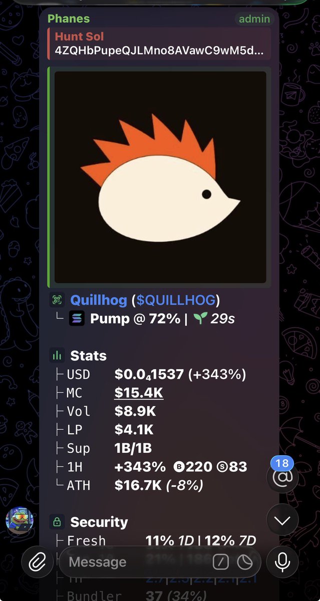 HuntSol11's tweet photo. Entry $QUILLHOG

CA> 4ZQHbPupeQJLMno8AVawC9wM5dbM63EemZaDTv8Cpump https://t.co/QFEyvIP1K7