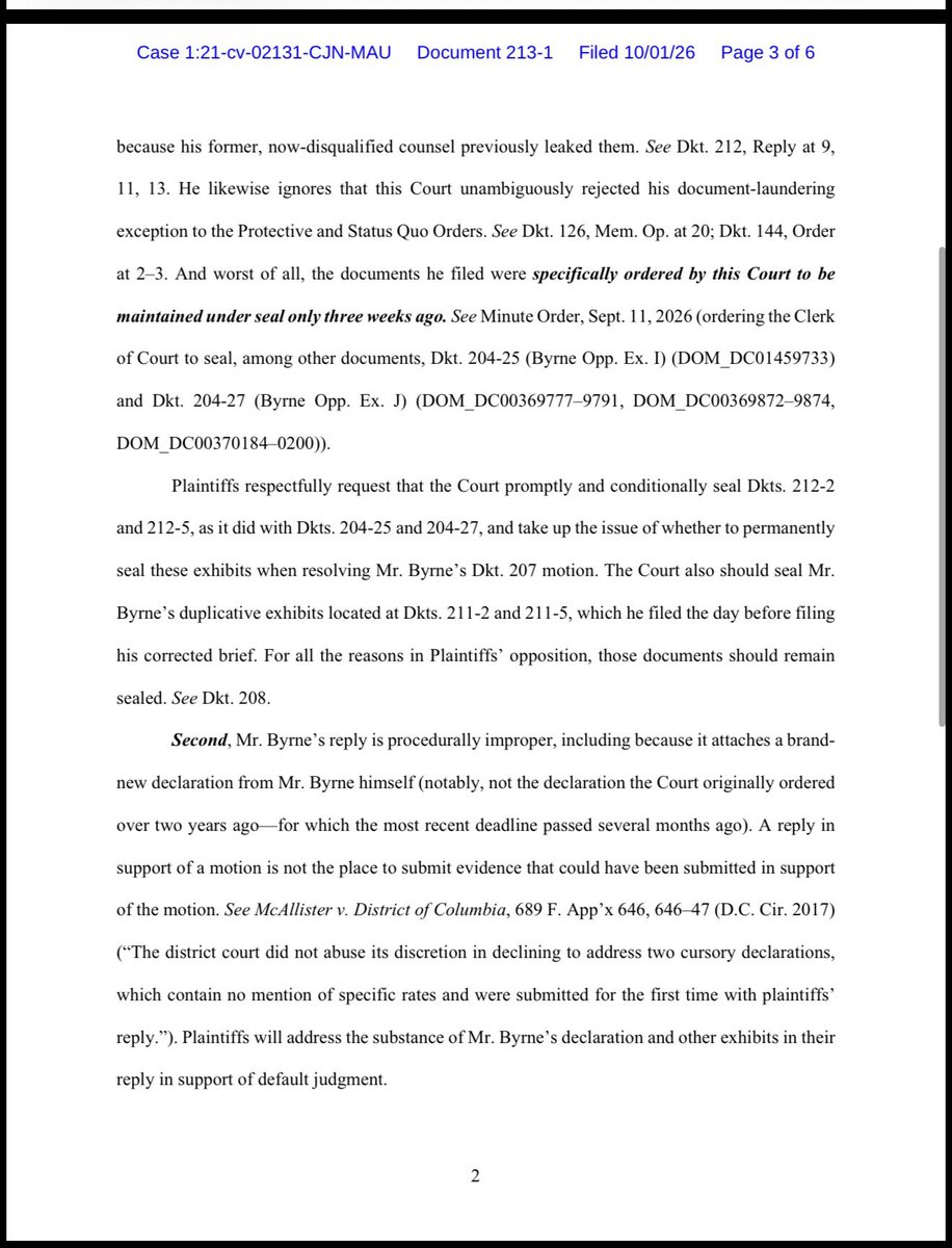 TheSCIF's tweet photo. DOMINION Voting Systems, now "Liberty Vote," is attempting to stop @PatrickByrne and @PeterTicktin from exposing election fraud and literally trying to seal the exhibits and evidence of fraud from the public domain.

Read these documents, the writing is on the wall. We will NOT let them win.