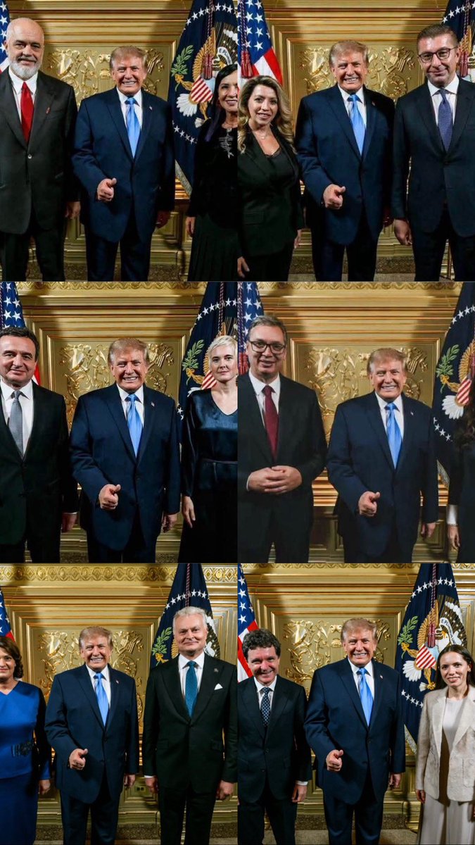 trenduripolx's tweet photo. A couple of politicians claimed to have taken photos with Trump, but he looks the same in all of them. After many bloggers highlighted this, the Romanian presidential administration accused us of spreading “fakes” and undermining trust in the authorities. https://t.co/4jOBkrlOwX