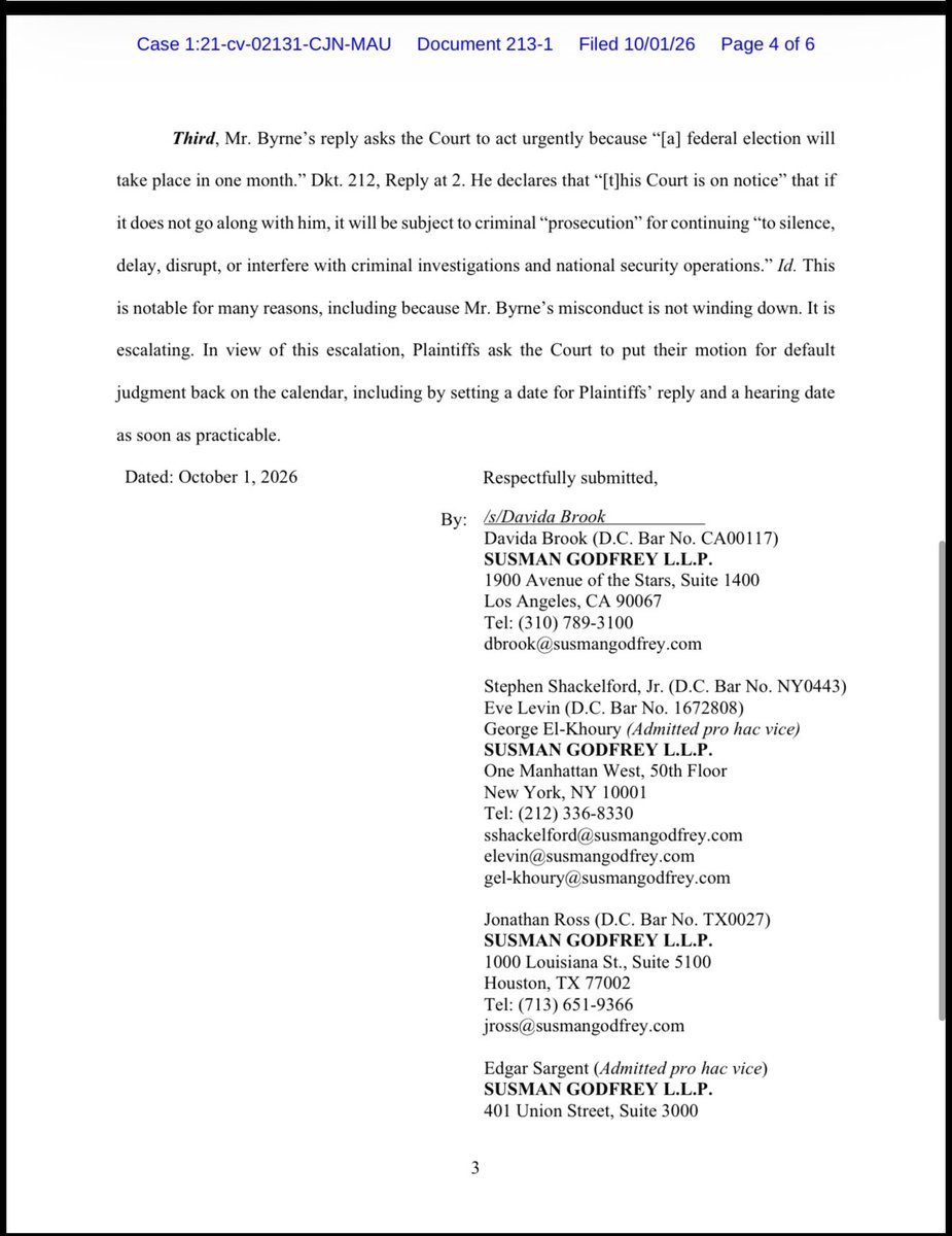 TheSCIF's tweet photo. DOMINION Voting Systems, now "Liberty Vote," is attempting to stop @PatrickByrne and @PeterTicktin from exposing election fraud and literally trying to seal the exhibits and evidence of fraud from the public domain.

Read these documents, the writing is on the wall. We will NOT let them win.