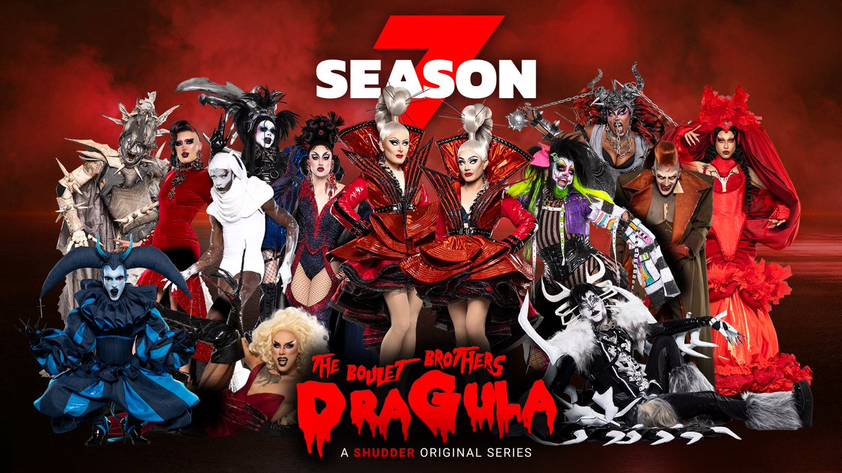bouletbrothers's tweet photo. OUR SEASON 7 MONSTERS ARE ALIVE! Please join us in congratulating the cast of The Boulet Brothers’ Dragula Season 7. Welcome to the family, monsters! Meet them in the full, uncensored reveal on The Boulet Brothers’ channel: https://t.co/tFcp2ZL1Jw. The supersized premiere episode arrives October 27 on @shudder!