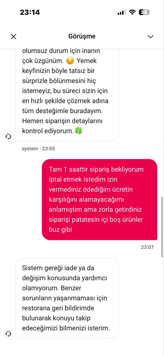 pazuband8's tweet photo. Resmen dolandırıldım ! Hayır ulaşmak için kırk takla atıyorsun hizmet alamıyorsun iade alamıyorsun bide suratına görüşme sonlandırıyorlar!!! @yemeksepeti şikayetçiyim @ticaret https://t.co/Coy90RBNEd