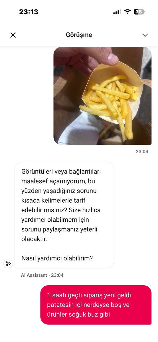 pazuband8's tweet photo. Resmen dolandırıldım ! Hayır ulaşmak için kırk takla atıyorsun hizmet alamıyorsun iade alamıyorsun bide suratına görüşme sonlandırıyorlar!!! @yemeksepeti şikayetçiyim @ticaret https://t.co/Coy90RBNEd