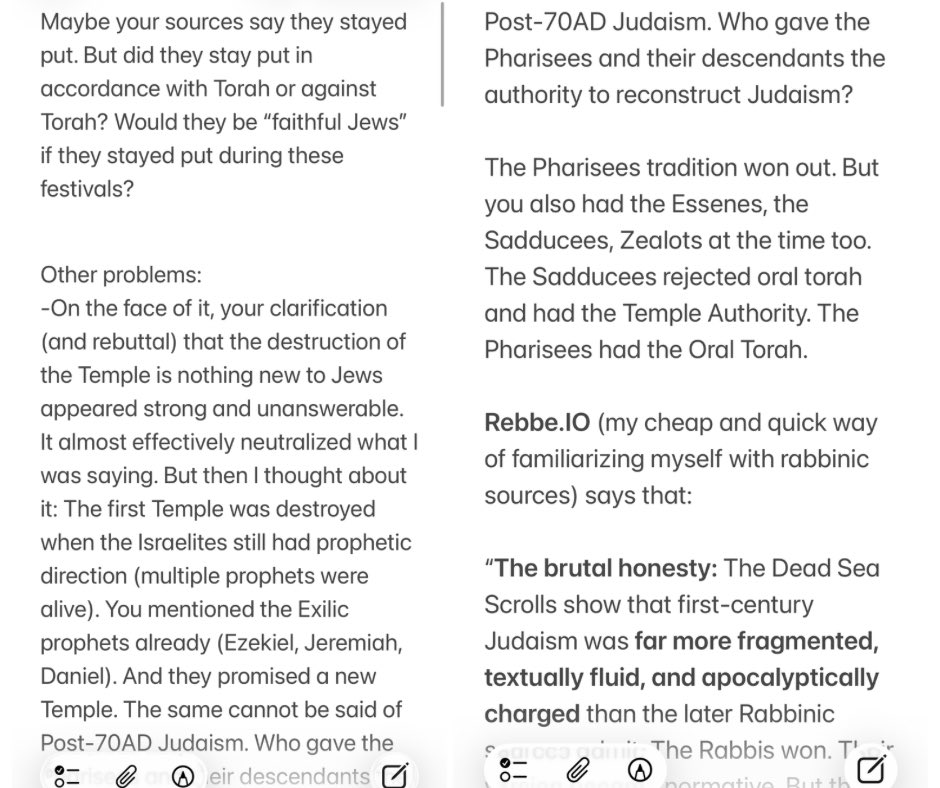 GoinsReport's tweet photo. @AlexLevin100 Thx for the source. I think some obvious holes on your side:

Even the New Testament (Acts 2) affirms that Jews from all over the diaspora traveled to Jerusalem for the Shalosh Regalim. But that would make the Jerusalem Temple the center. Do your sources said they stayed put? 1/2 https://t.co/7Apmn56zqy