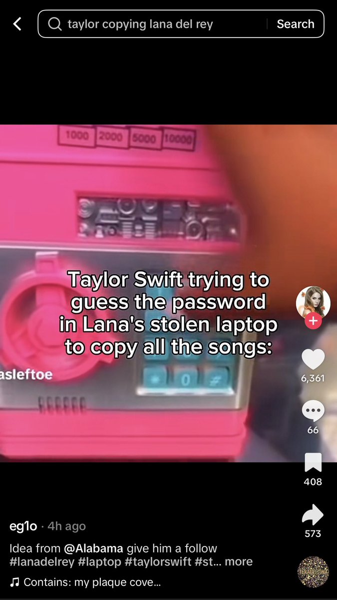 lanadelreydata's tweet photo. Why is all of TikTok suddenly talking about Taylor Swift copying Lana Del Rey 😭😭 https://t.co/rRQwcrSaQp