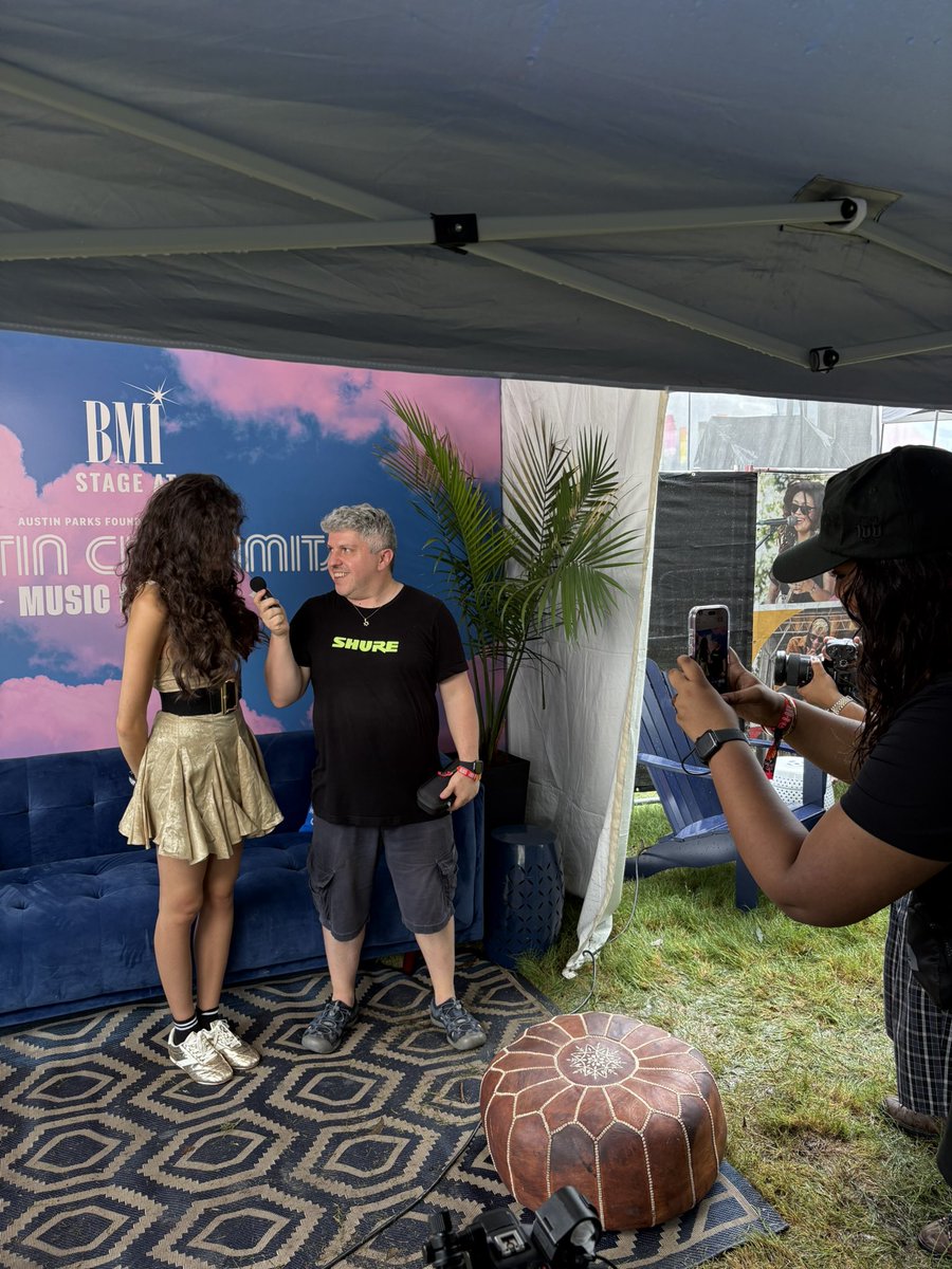 bmi's tweet photo. BTS with our #BMIFamily Izzy Escobar! 🎶✨ #BMIACL @aclfestival https://t.co/TVKfTxgyqO