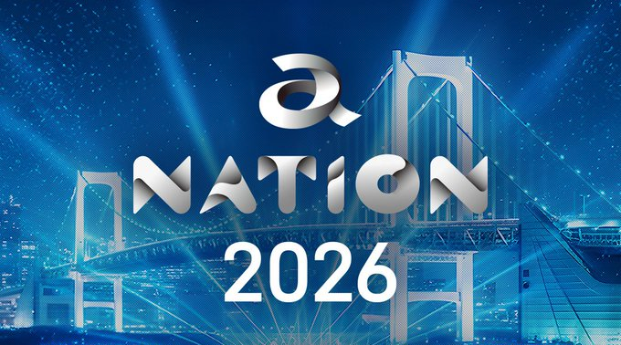 espiajyp's tweet photo. 🔥 a-nation 2026、いよいよ開幕！🎶✨

東京に音楽の熱狂が集結する2日間🇯🇵
豪華アーティストと最高のステージを一緒に楽しもう！🎤💫

📅 10/3(土)・10/4(日)
📍 TOKYO

誰のステージが一番楽しみ？🔥
#anation2026 #anation https://t.co/amdXCZnBAZ