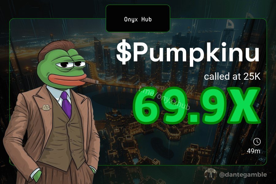 DevAlpha111's tweet photo. 69x pump from my alpha call on $Pumpkinu
Tg frens eating good 
Ca::

CJZaHX5RQbvKrRyMoUU9D3jyvXj8Yy7QLLmcKvoopump https://t.co/xm7xNTPOHY