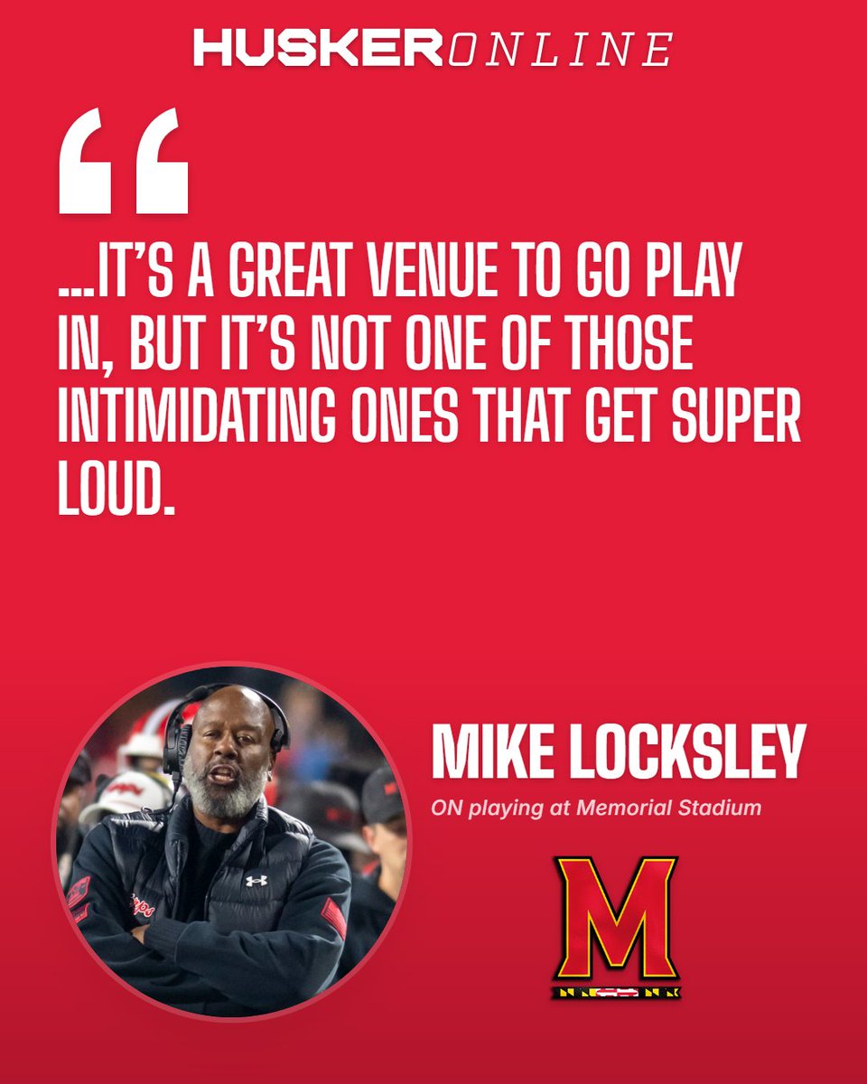 Sean_Callahan's tweet photo. Maryland head coach Mike Locksley had an interesting take on playing at Memorial Stadium. Locksley said this on his weekly coaches' radio show:
“…it’s a great venue to go play in, but it’s not one of those intimidating ones that get super loud.”
LINK: https://t.co/tocEjir5dh https://t.co/yZKPXui9ED