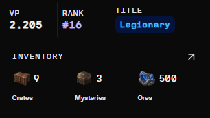 mars_prevedsen's tweet photo. 1/4
When a campaign ends on @legiondotcc's The Republic, your earned rewards don't vanish with the campaign page.

Your owned Ores and unopened Crates &amp; Mysteries live in your shared Account Inventory, staying with your account after the campaign closes. 🧵👇 https://t.co/JHYJjbciXk