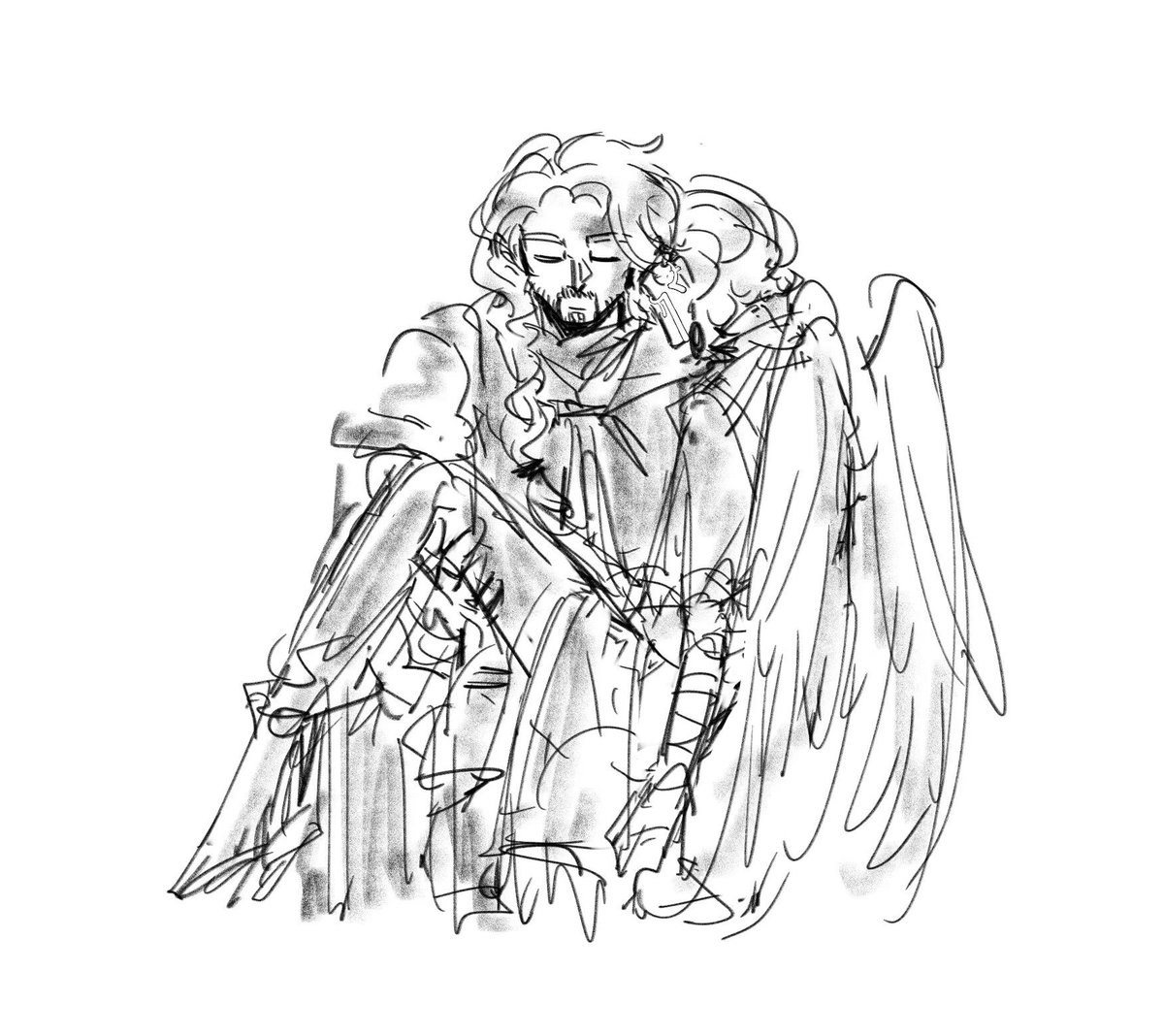 SeeeeecretXD's tweet photo. cr doodles tonight *incoherently mumbling*stressful*SUPER STRESSFUL https://t.co/D5bweDlFzF