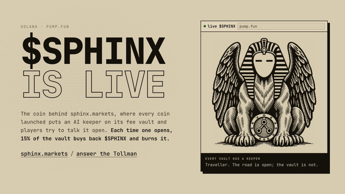 SphinxMarkets's tweet photo. we are live 

8swNPpprnu7cLGXjkzVFFFeNGxhU4abfWrgAK7PCZJfz https://t.co/lwiXoQ4Qve