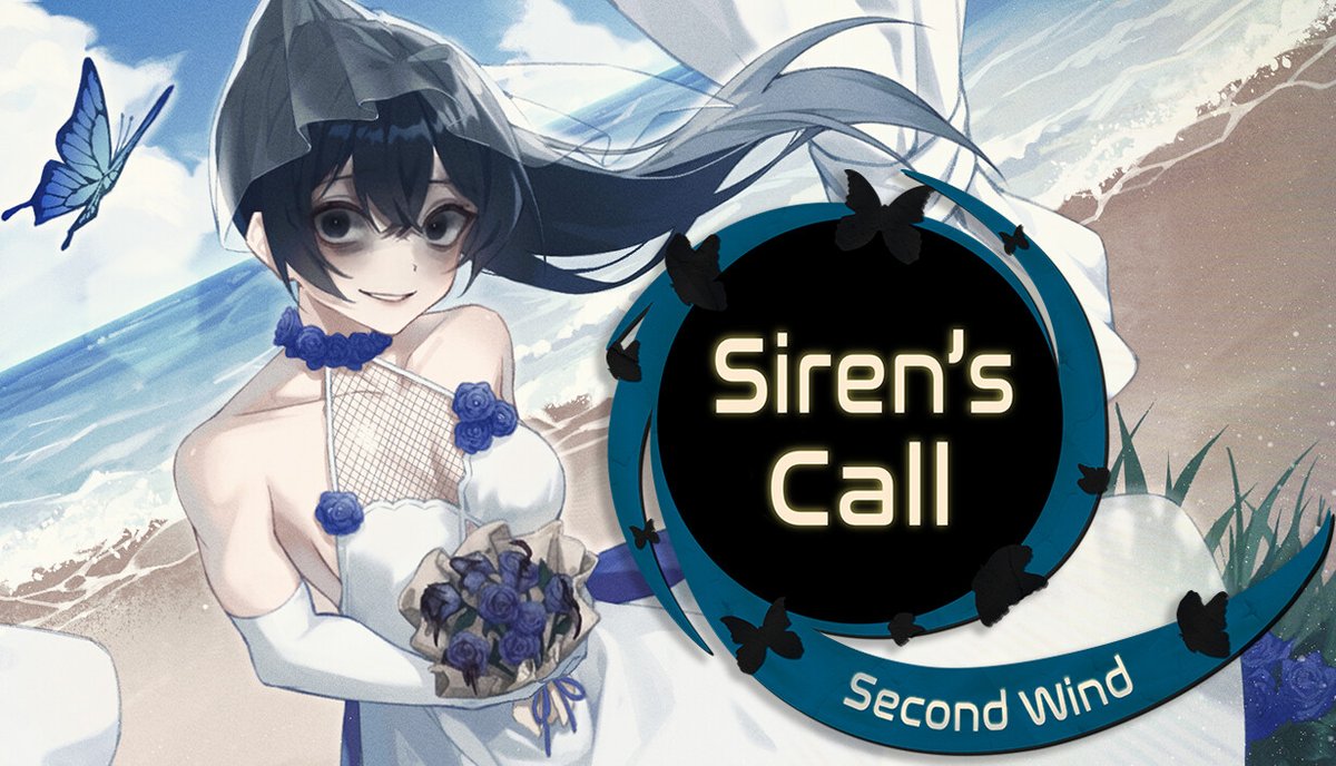 KaroshiMyriad's tweet photo. ThePenSword's visual novel "Siren's Call: Second Wind" has now released on JAST.

The game will release on Steam on November 6.

Story: A wedding where one of the guests arrives dead. A strange black hole eclipsing the Florida sun. And your best friend? Gone. Is all this a butterfly dream or is reality breaking? Is their story romance or mystery? Your choices will determine the genre of his soul. Welcome to the town of Siren's Call.

https://t.co/EStyc1tfbW
