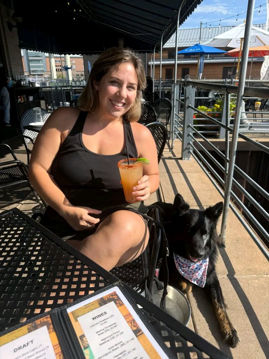 Kathleen2200's tweet photo. Sunshine, good vibes, and a little quality time with my favorite four-legged friend. 🥰🐾☀️❤️ Making memories and enjoying the simple things in life🍹💕 https://t.co/T5MRiESqIB