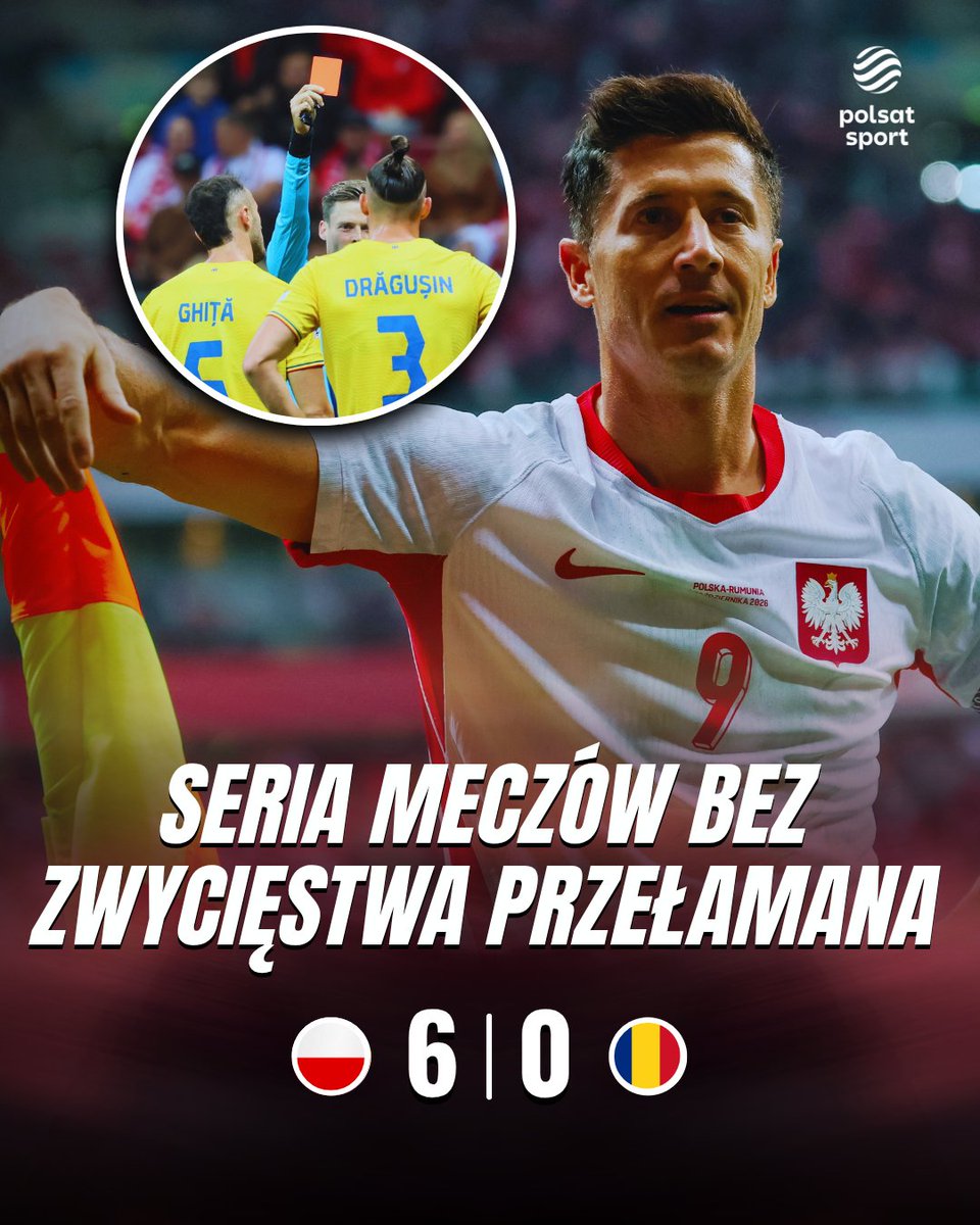 polsatsport's tweet photo. PEWNE ZWYCIĘSTWO REPREZENTACJI POLSKI 🔥

#POLROU https://t.co/JLfwRBJ7PN