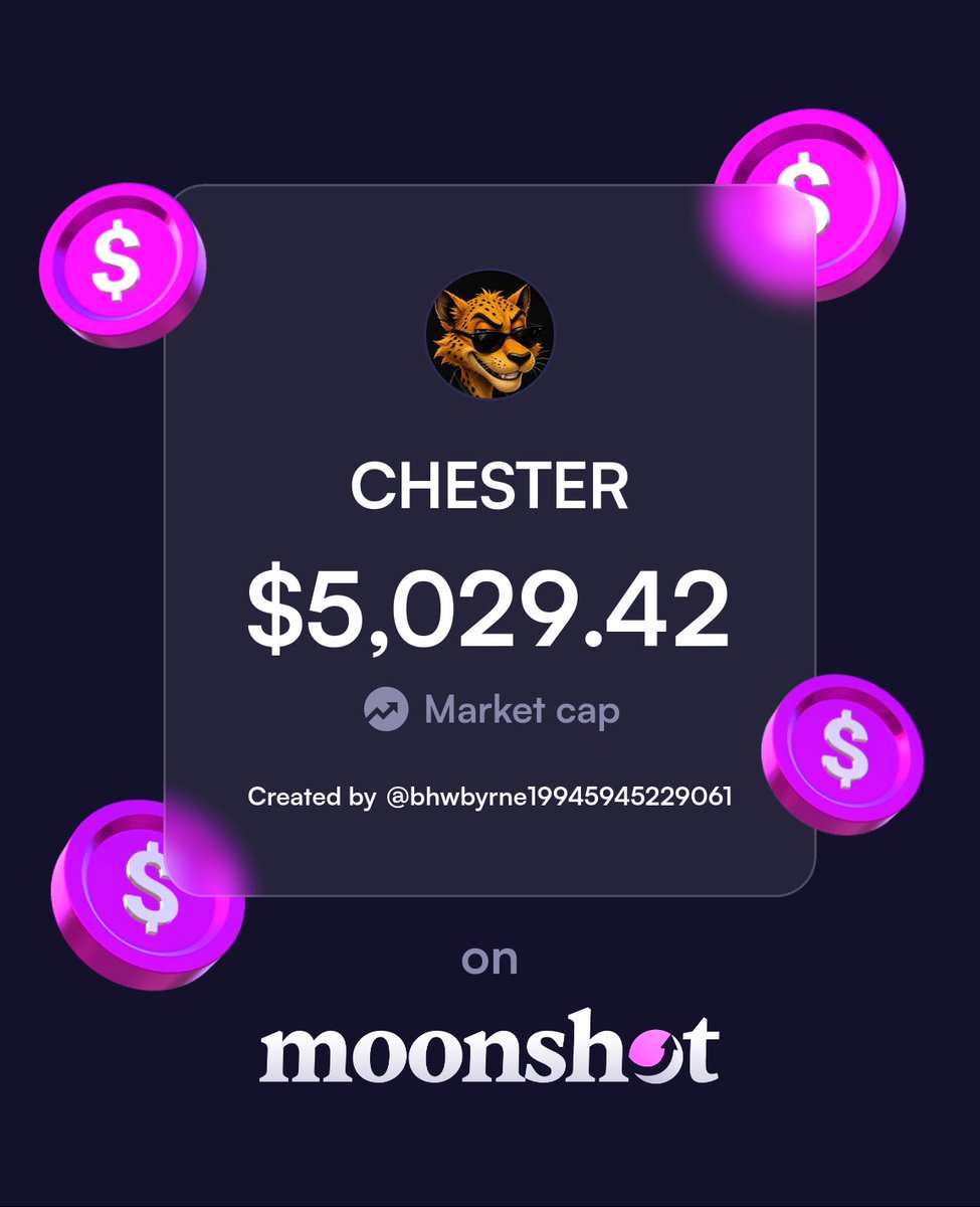 TheRealChesta's tweet photo. Check out CHESTER on Moonshot: https://t.co/kIU9Xsg6Pv https://t.co/2rbwjRoIdy