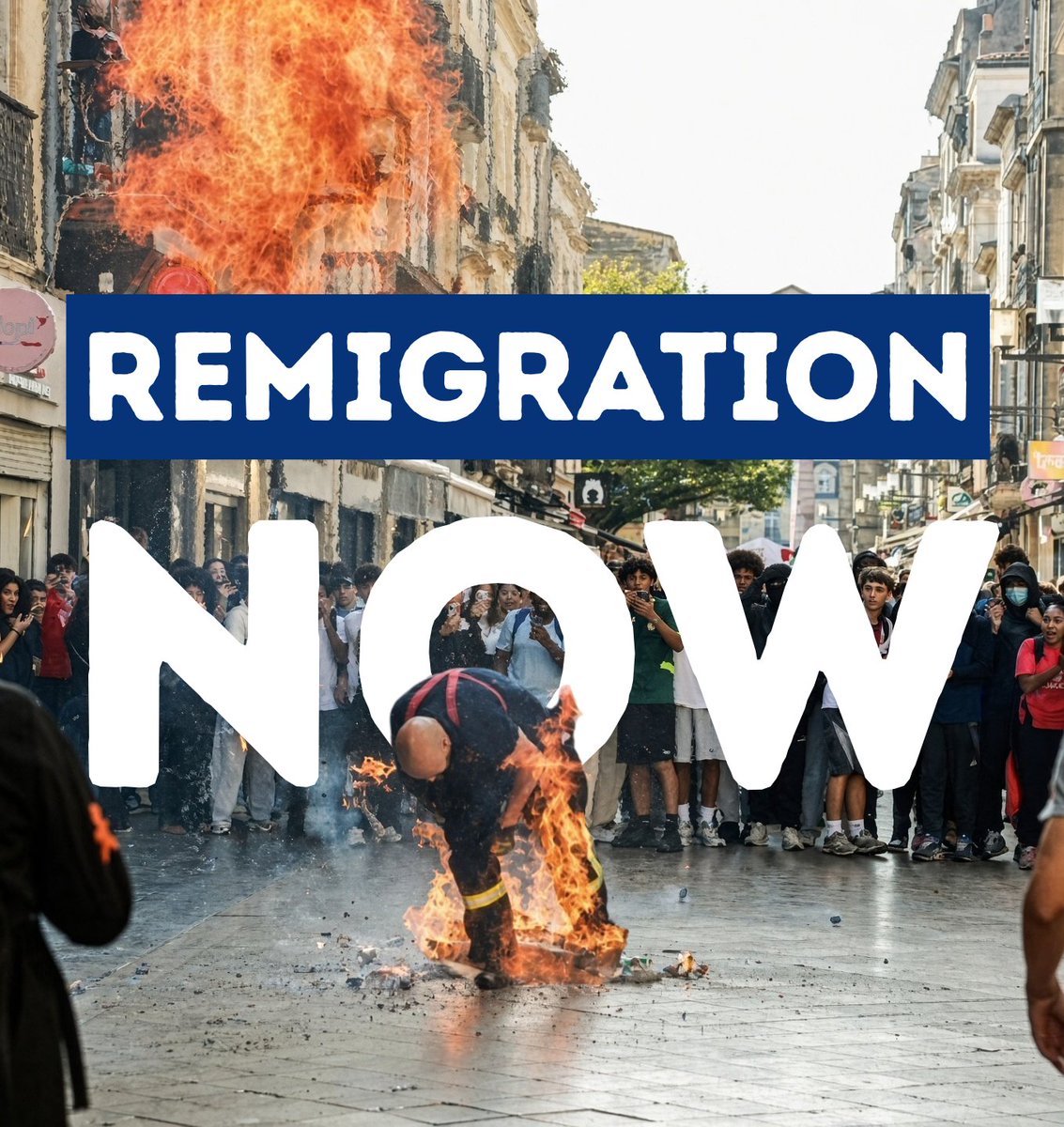 MartinSellner_'s tweet photo. If you see this image and you are still not fighting for remigration, you are not much better than those recording the scene. https://t.co/E3lQAPKXDB