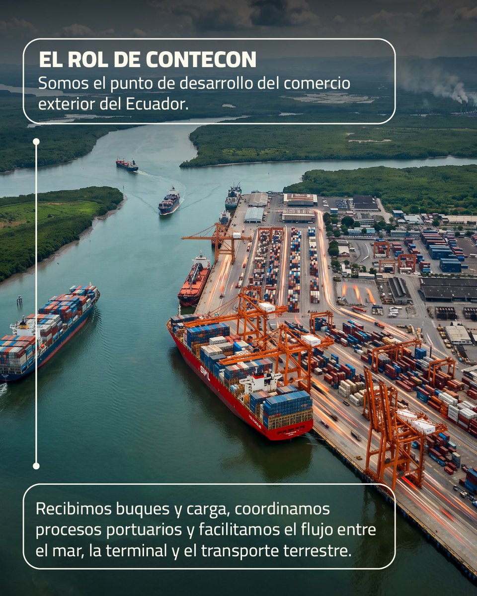 ConteconGYE's tweet photo. Mover una carga implica mucho más que una operación portuaria. 🚢🚛
Transportistas, navieras, exportadores, importadores y terminales forman parte de un sistema que trabaja de manera conectada. 
Somos parte de esa conexión que acerca los sueños del Ecuador con el mundo. 🌎 https://t.co/HdqxtXjzlu