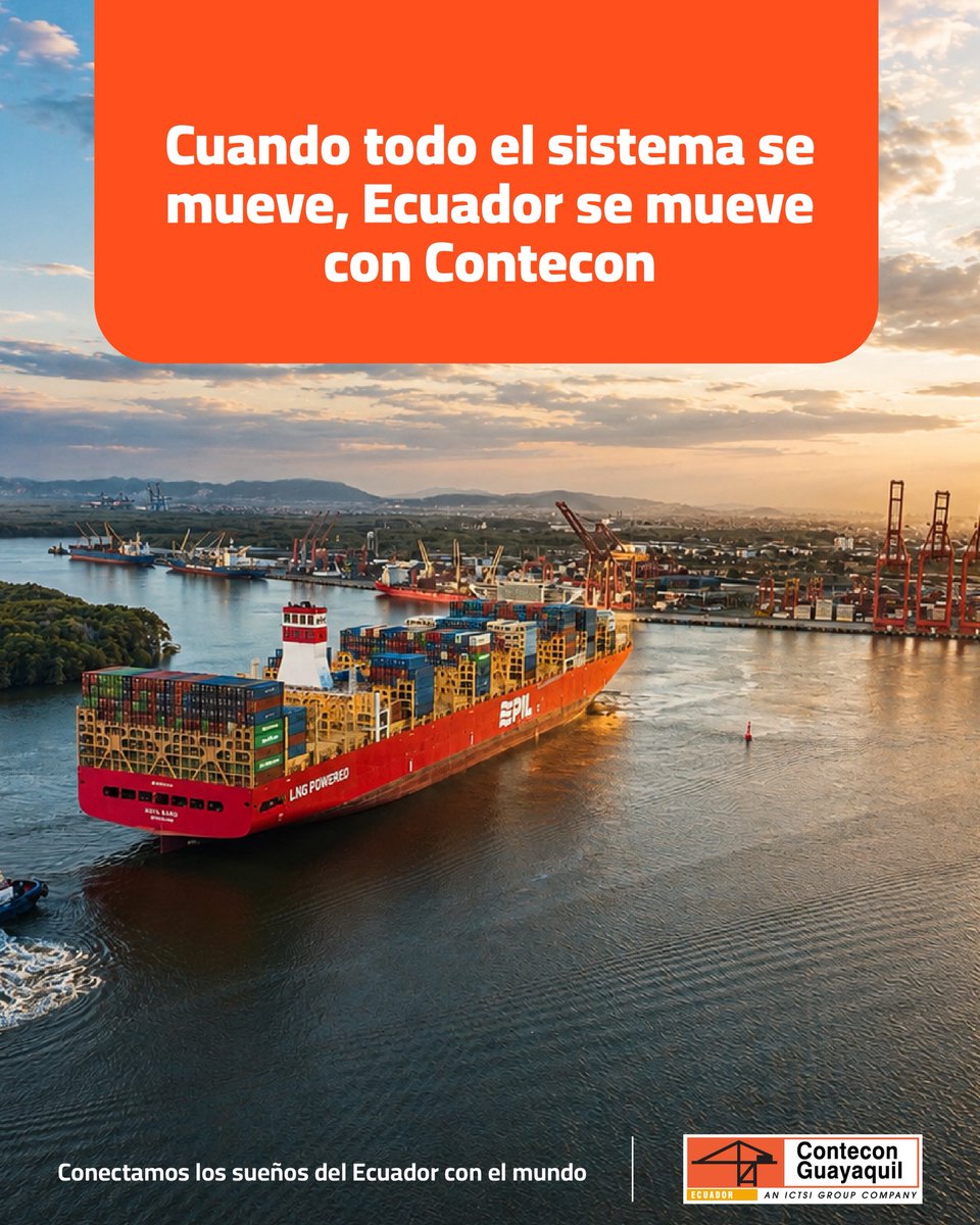 ConteconGYE's tweet photo. Mover una carga implica mucho más que una operación portuaria. 🚢🚛
Transportistas, navieras, exportadores, importadores y terminales forman parte de un sistema que trabaja de manera conectada. 
Somos parte de esa conexión que acerca los sueños del Ecuador con el mundo. 🌎 https://t.co/HdqxtXjzlu