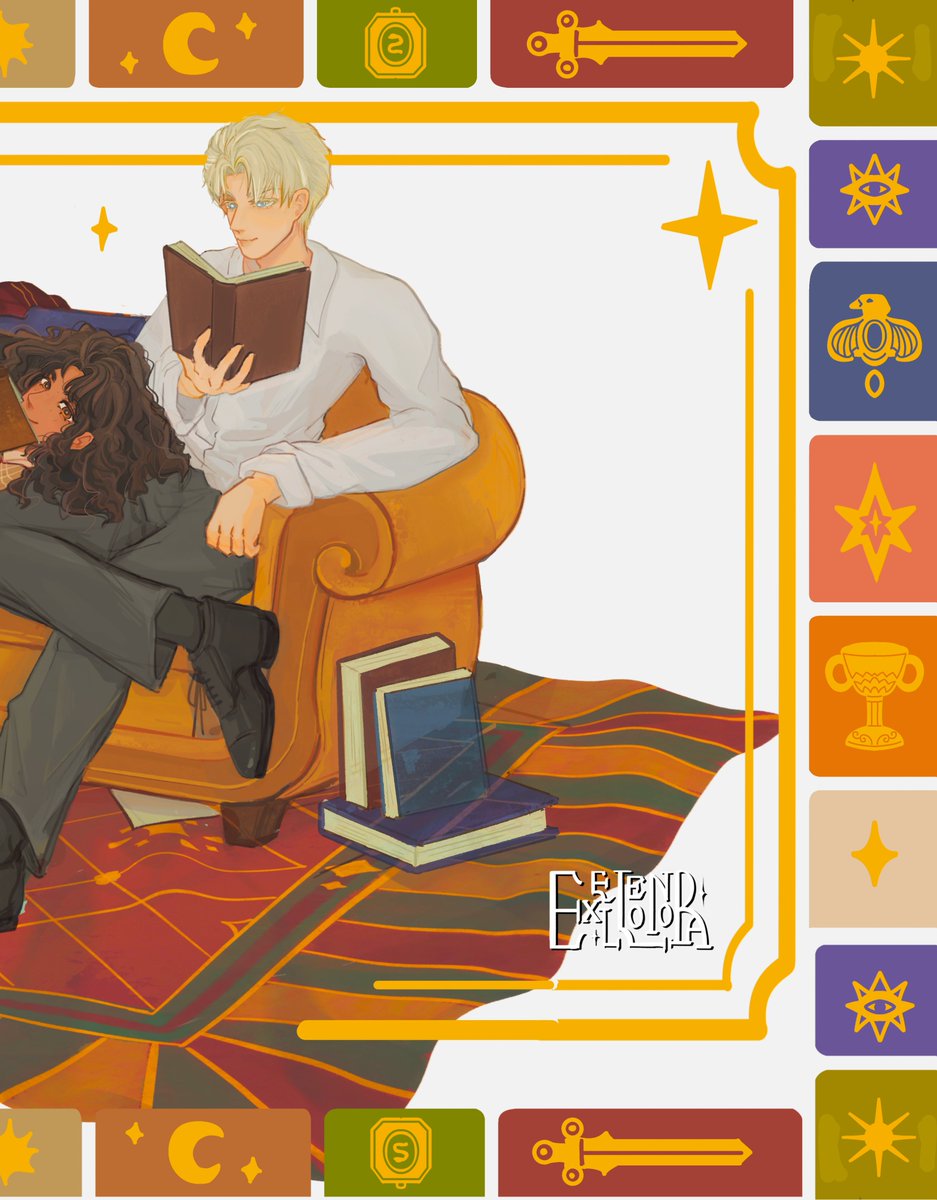 exelleonora's tweet photo. Game night in gryffindor tower ✨

#dramione #hpfanart #hpfandom https://t.co/DAPwp6566a