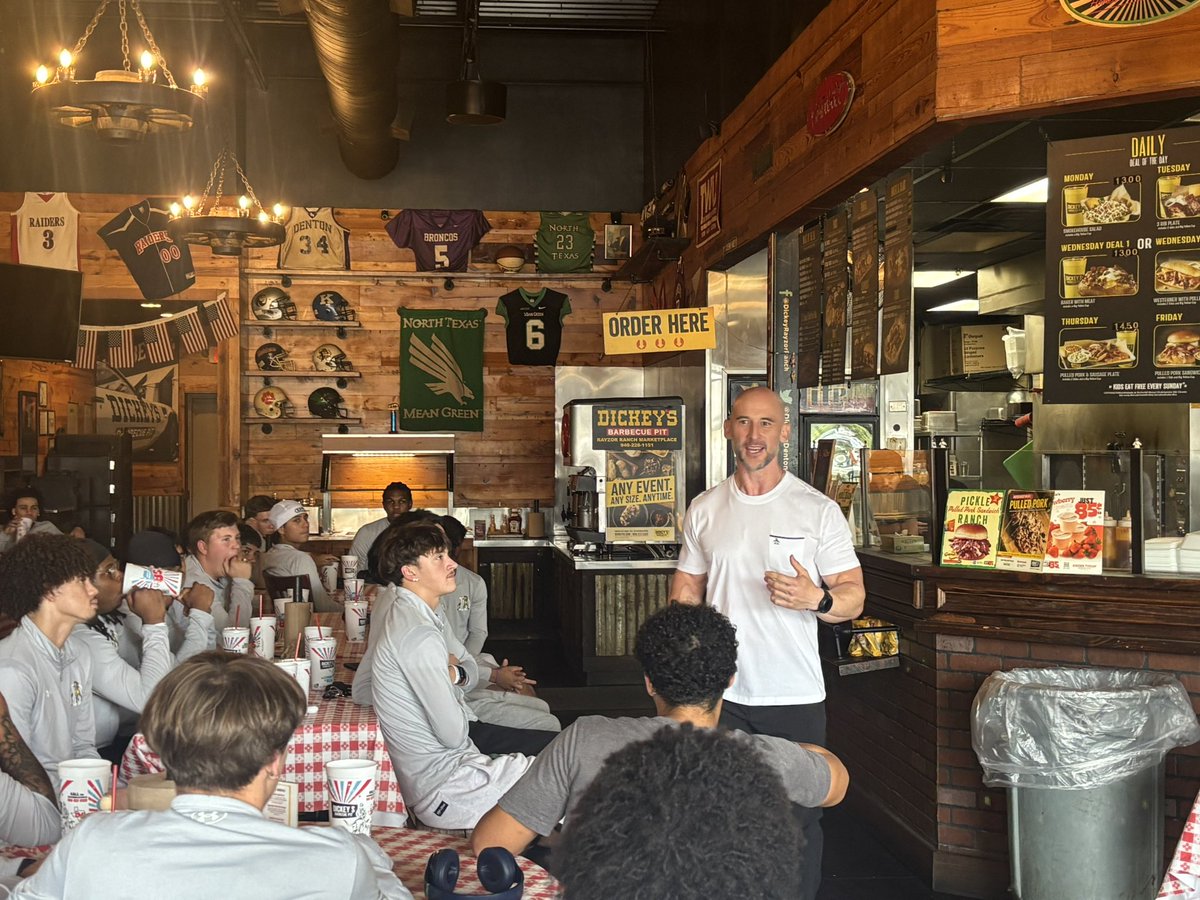 DentonFootball's tweet photo. Thank you to THSCA President Joe Martin and Nathaniel Roberts for spending time with our team today. Your words, leadership, and investment in our young men mean a lot to us! 

#WeWillWin #THEDentonHigh https://t.co/LYJEaUJso5