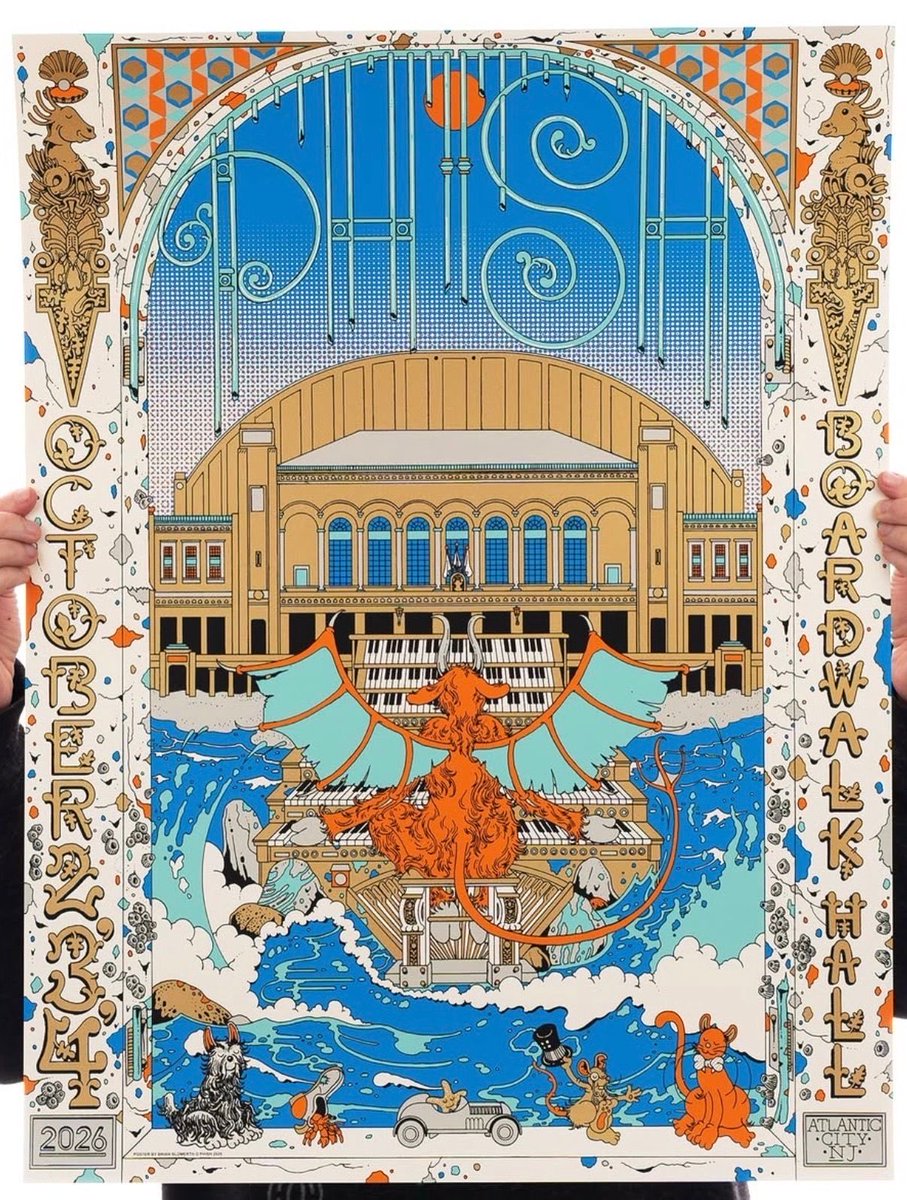 phrisson's tweet photo. @phishdrygoods @pupsintrouble Fun print tonight! Time for a new Home/Lock screen 😁 https://t.co/nyOnv9708W