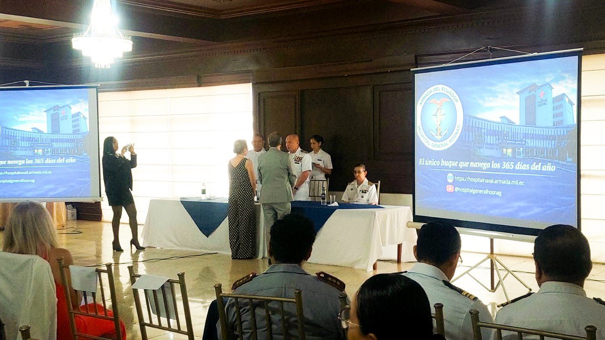 armada_ecuador's tweet photo. Encuentro Académico de Odontología 2026

La Armada del Ecuador, a través del Hospital General HOSNAG, desarrolló el Encuentro Académico de Odontología 2026, un espacio orientado a la actualización científica, el intercambio de conocimientos y el fortalecimiento de las competencias de los profesionales del área odontológica.

Esta jornada reafirma el compromiso institucional con la excelencia profesional y el fortalecimiento de los servicios de salud, en beneficio de nuestros pacientes y de la comunidad.

#SiempreARumbo
#YoSoyNaval
