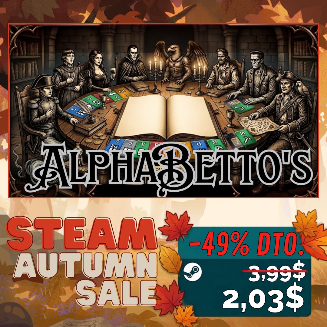 mimendaLAB's tweet photo. @VideoGameCream Alphabetto's v.1.2.0 is ready! Take advantage and play the FREE MULTILINGUAL DEMO! We're still at 0% negative reviews, but we need your WISHLIST! Thanks a lot https://t.co/gKJ7Ck46Bk
#IndieGame #GameDev #CardGame #Steam https://t.co/ZYf5MXvpvw