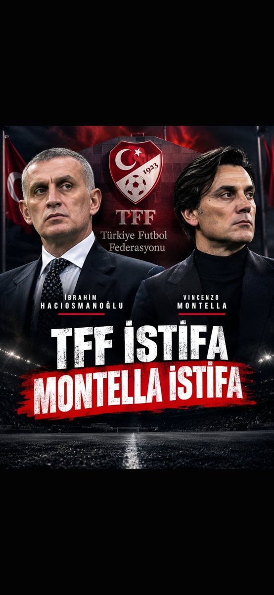 Cengizhanx0's tweet photo. 𝓘̇brahim Hacıosmanoğlu gibi TFF Başkanı olan bir milli takımın ancak Montella gibi teknik direktörü olur…!

Türk futbolunun içinden geçen bu ikilinin görevden alınması için tam olarak ne olması gerekiyor? @gencliksporbak 

#BELTUR Montella 𝓘̇stifa Montella 𝗜̇𝗦𝗧𝗜̇𝗙𝗔.. https://t.co/UnqeWiFnLy