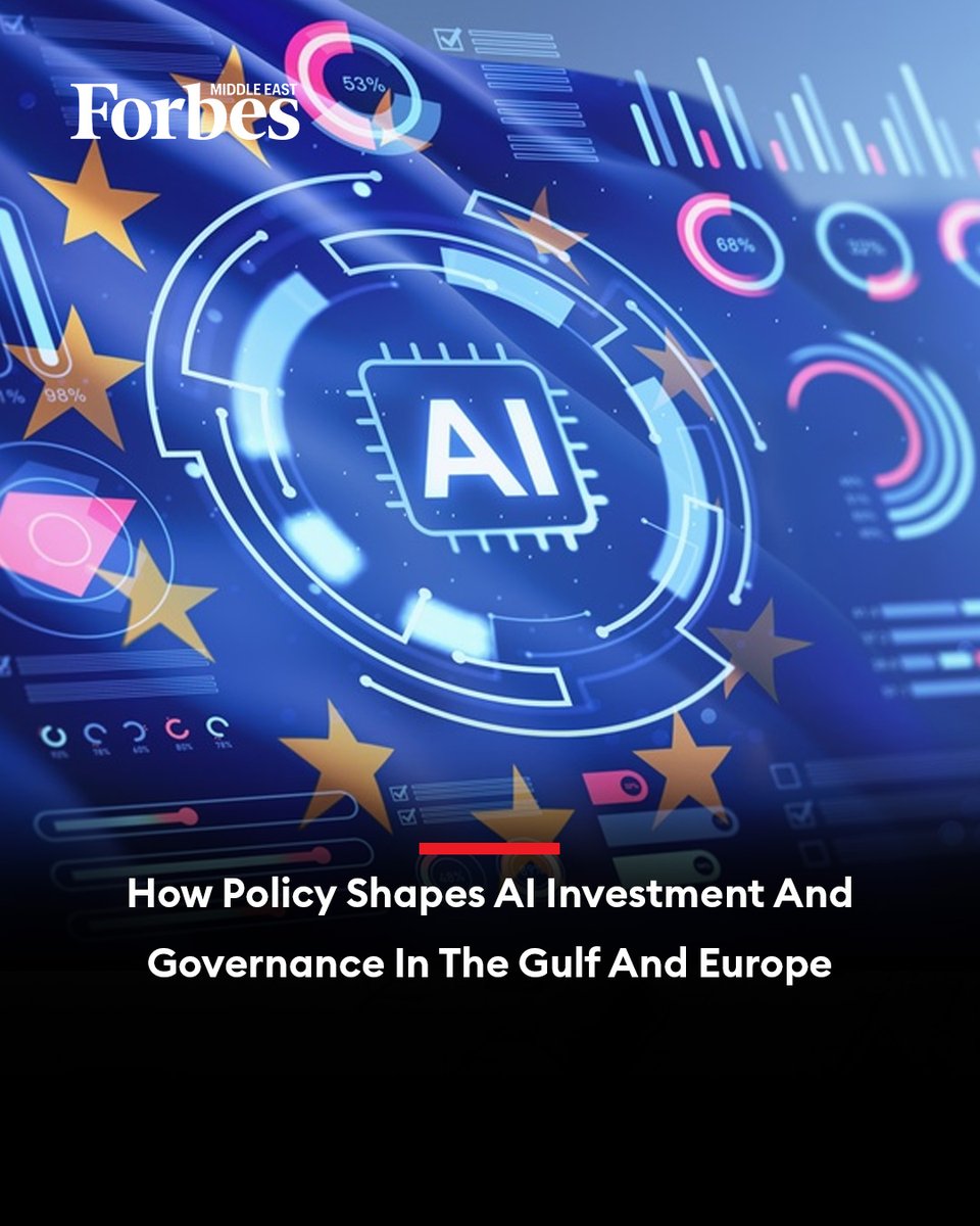 Forbes_MENA_'s tweet photo. As the Gulf races to build its AI sector and Europe rolls out its landmark AI Act, regional approaches are shaping where AI investment flows and how the technology is governed.

#Forbes 

For more details: 🔗 https://t.co/rRboy4vYIC https://t.co/EiPuRjDXjV