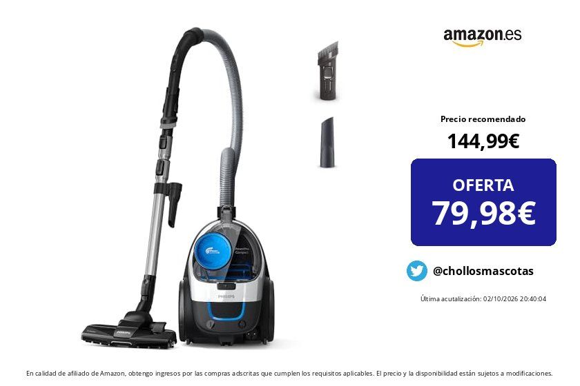 ChollosMascotas's tweet photo. ❌ Precio recomendado: 144,99 €
💶 OFERTA: 79,98 € (-45%)
✅ Cómpralo aquí 👉 https://t.co/cVuuDkflgJ
PHILIPS PowerPro Compact Aspiradora sin Bolsa, 900 W, 1,5L, PowerCyclone 5
#aspirador #aspiradora https://t.co/KuOw9lfxJv